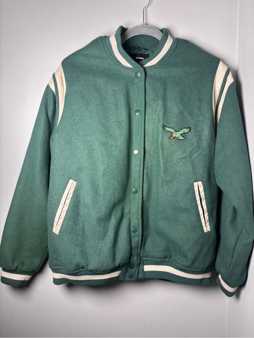 Cotton on green Bomber Jacket Eagles size M